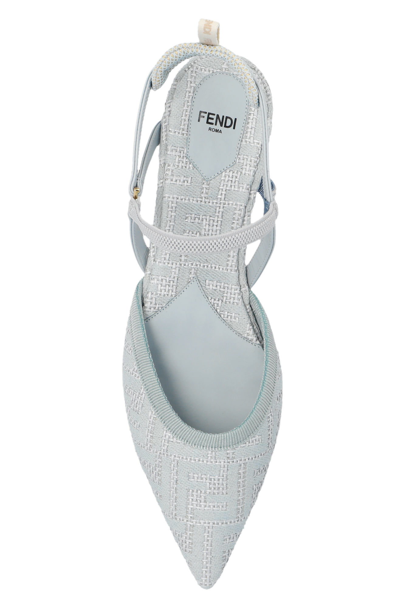 Blue 'Colibri Lite' ballet flats Fendi - criss-crossed